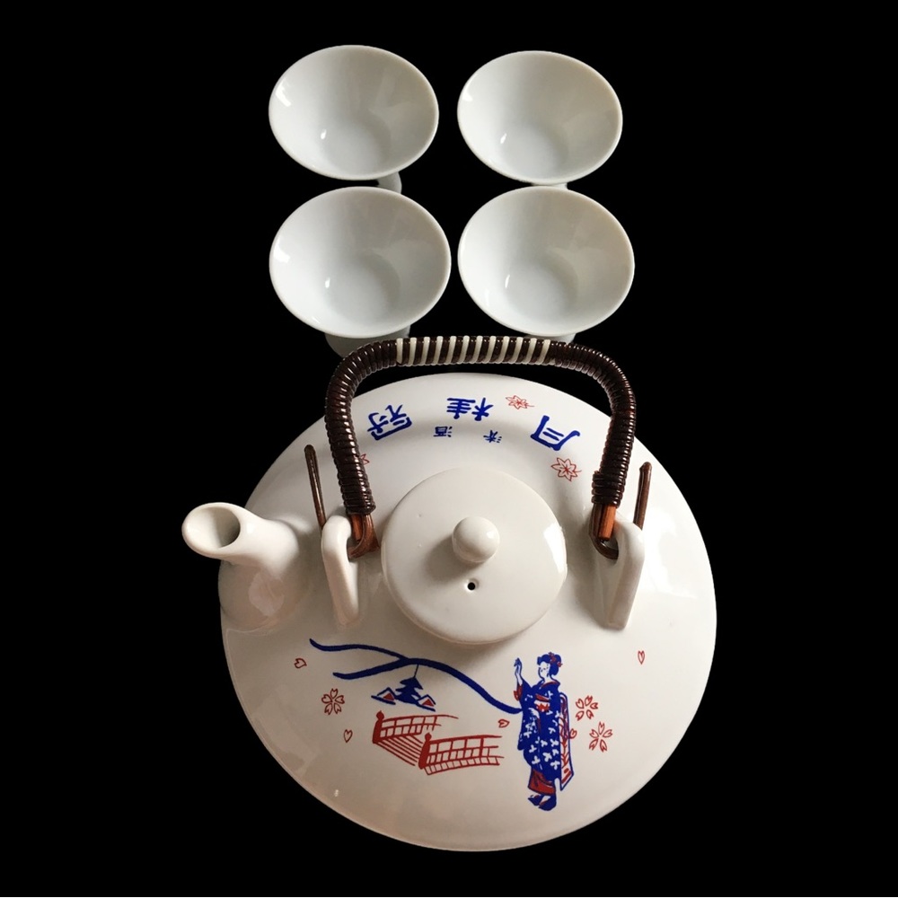 Vintage Asian Teapot and Sake Set